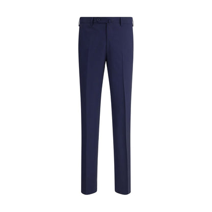 Gi Capri Blaue Fleece-Woll-Anzughose