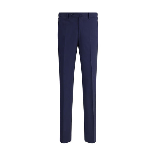 Gi Capri Blue Fleece Wool Dress Pants