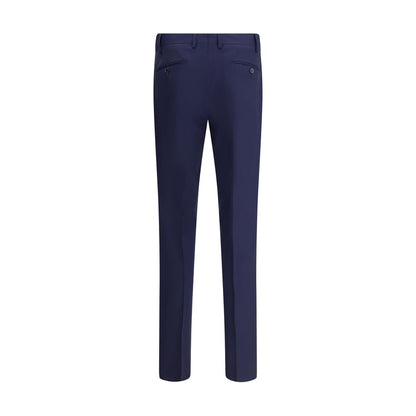 Gi Capri Blaue Fleece-Woll-Anzughose
