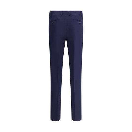 Gi Capri Blue Fleece Wool Dress Pants