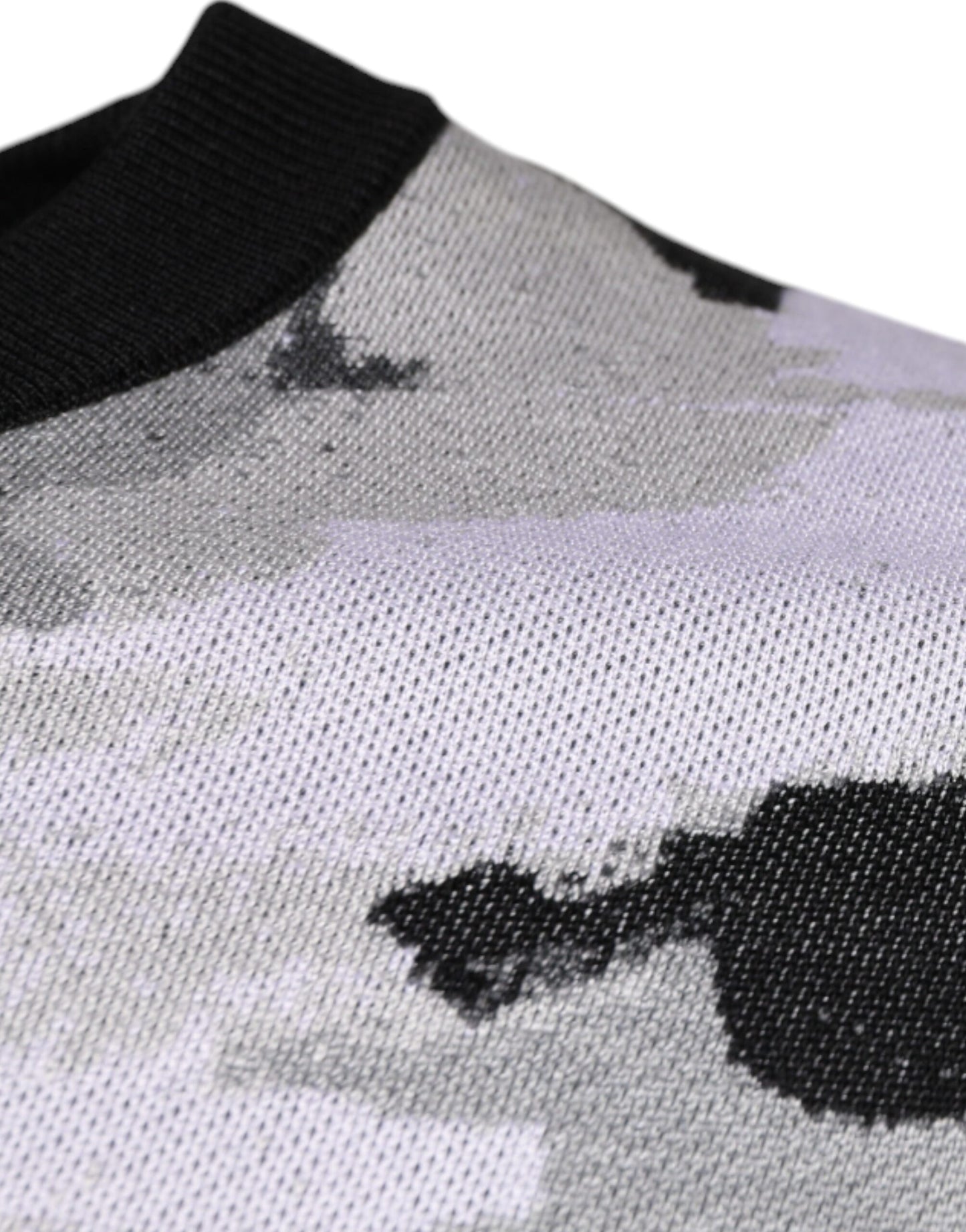 Dolce &amp; Gabbana Multicolor Camouflage Rundhalspullover für Herren