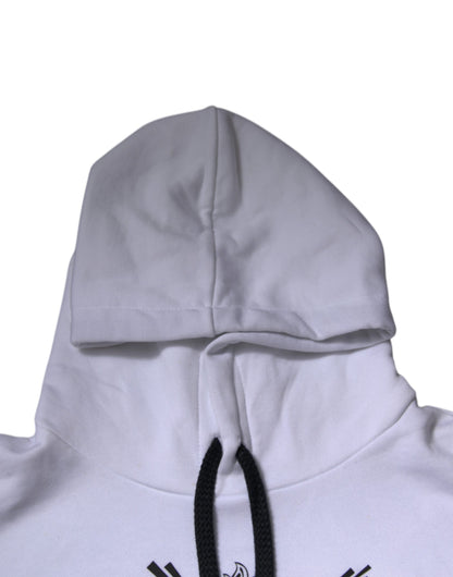 Dolce &amp; Gabbana – Weißes Sweatshirt mit Kapuze „Sacred Heart“