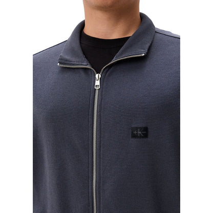 Calvin Klein Jeans – Graue Strickjacke aus recycelter Baumwolle