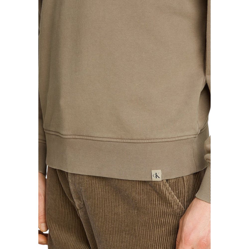 Calvin Klein Jeans – Beiges Baumwoll-Sweatshirt