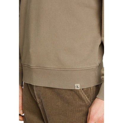 Calvin Klein Jeans – Beiges Baumwoll-Sweatshirt