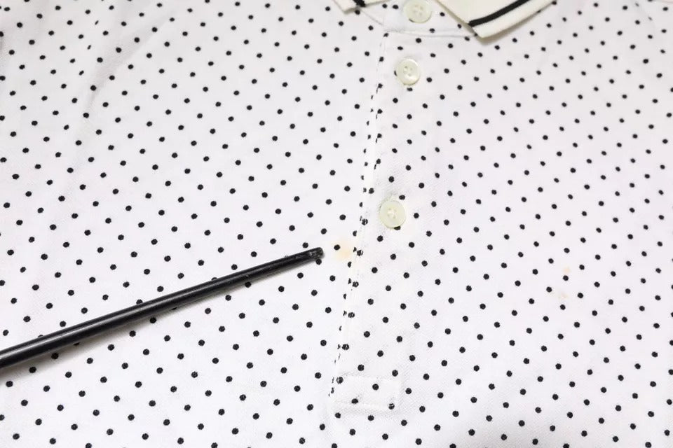 Dolce &amp; Gabbana – Weißes Poloshirt aus Baumwolle mit Kragen und gepunktetem Punktmuster