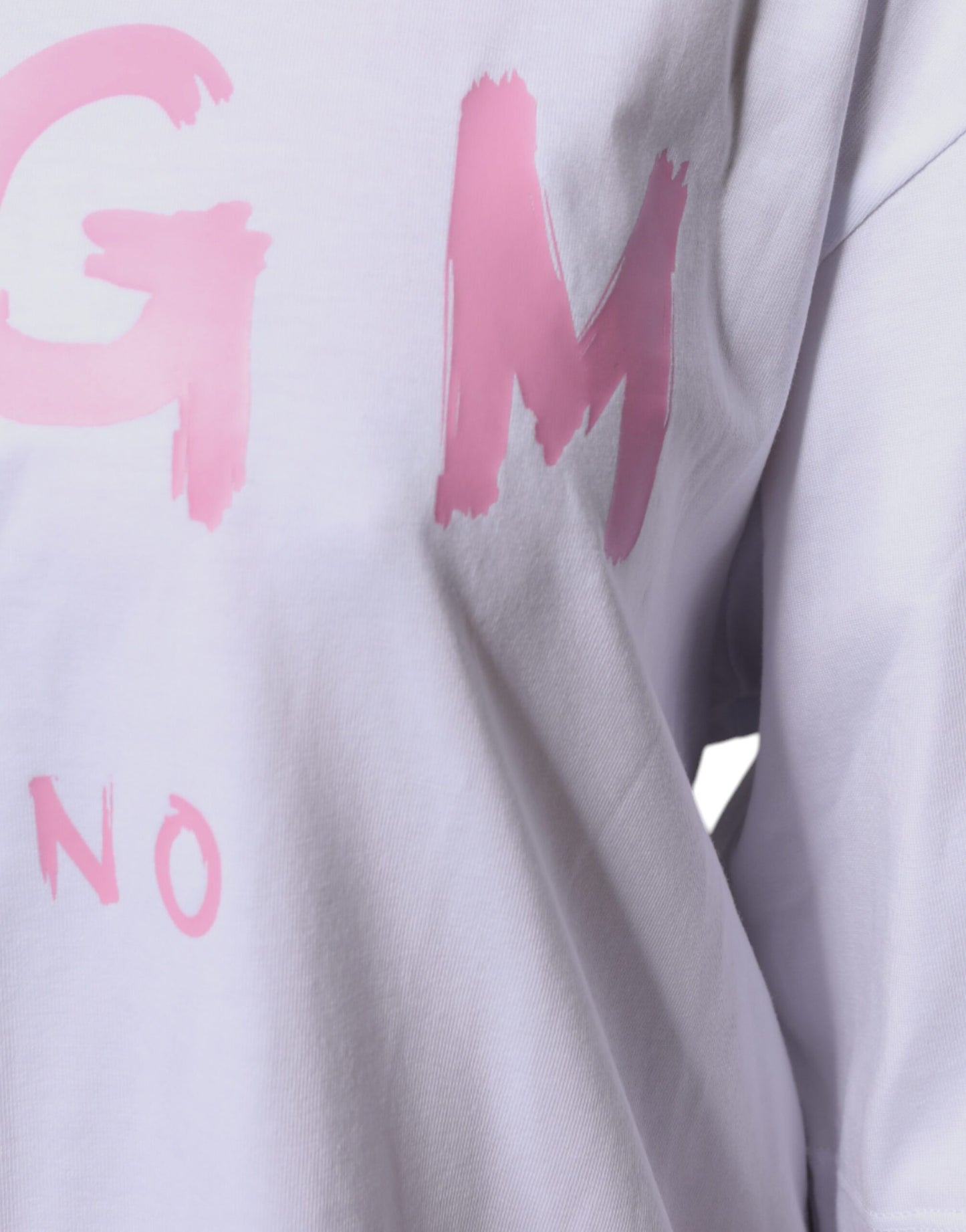 MSGM Weißes Baumwoll-T-Shirt mit Logo-Print und kurzen Ärmeln, Minikleid
