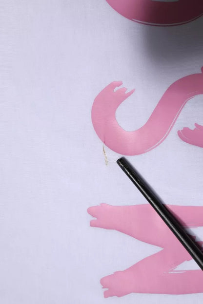 MSGM Weißes Baumwoll-T-Shirt mit Logo-Print und kurzen Ärmeln, Minikleid