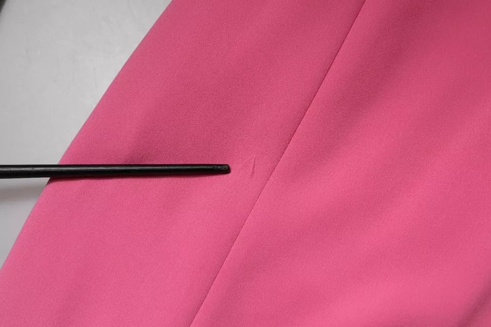 Dondup – Rückenfreies Mini-Etuikleid aus Viskose in Rosa mit kurzen Ärmeln