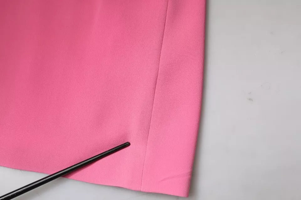 Dondup – Rückenfreies Mini-Etuikleid aus Viskose in Rosa mit kurzen Ärmeln