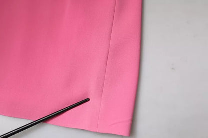 Dondup – Rückenfreies Mini-Etuikleid aus Viskose in Rosa mit kurzen Ärmeln