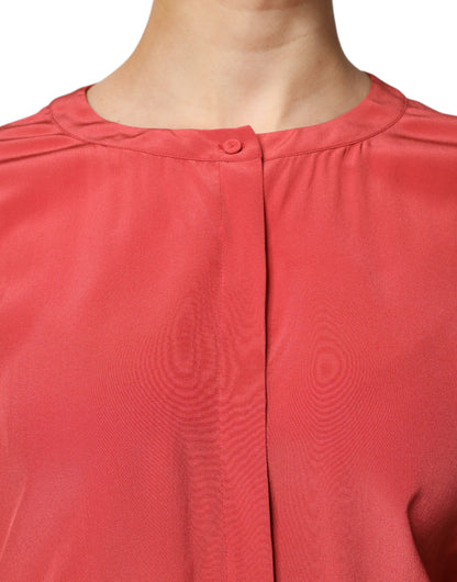 فستان بيسريكو أحمر بأكمام طويلة وقصة قلم رصاص ورباط خصر