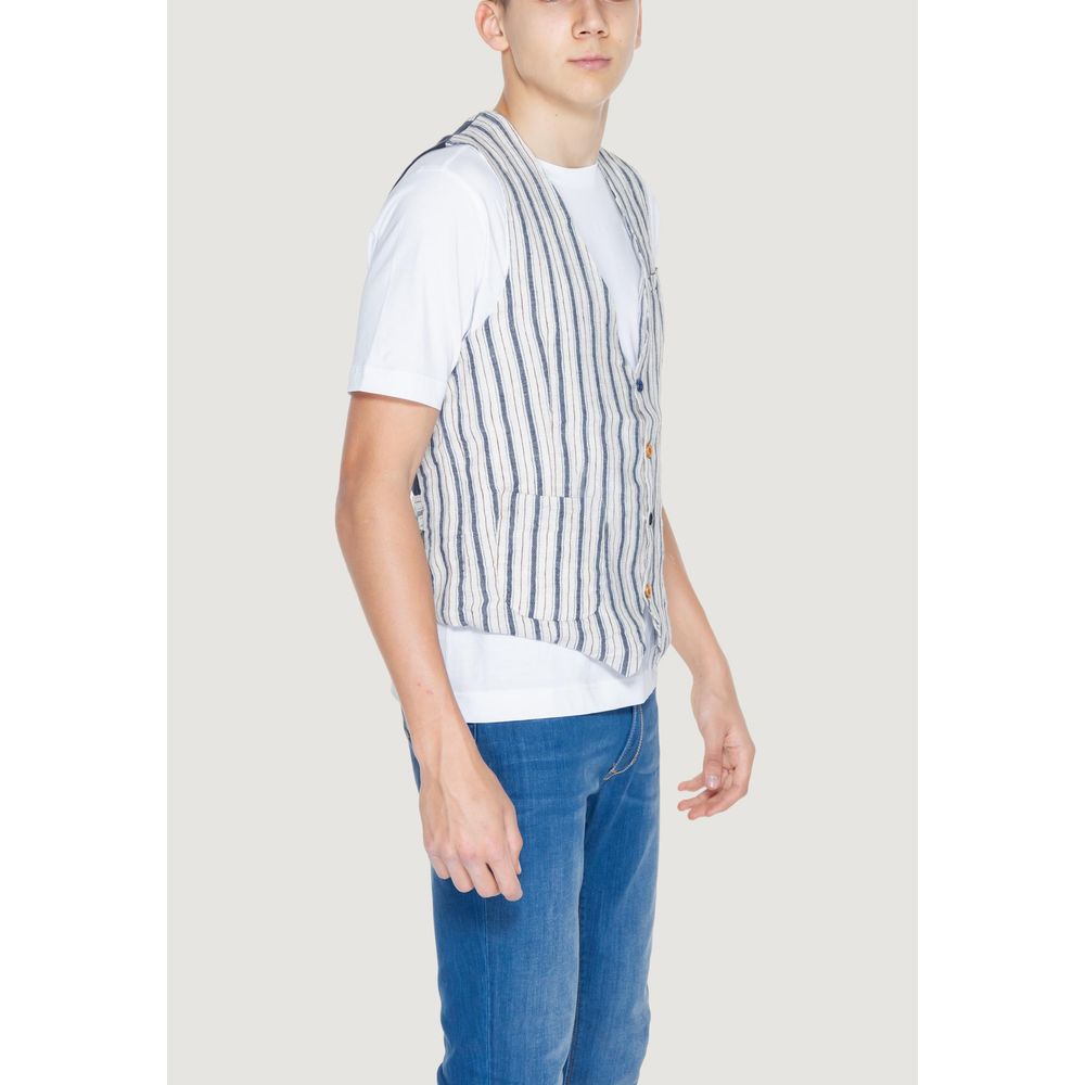 Gianni Lupo Beige Baumwollweste