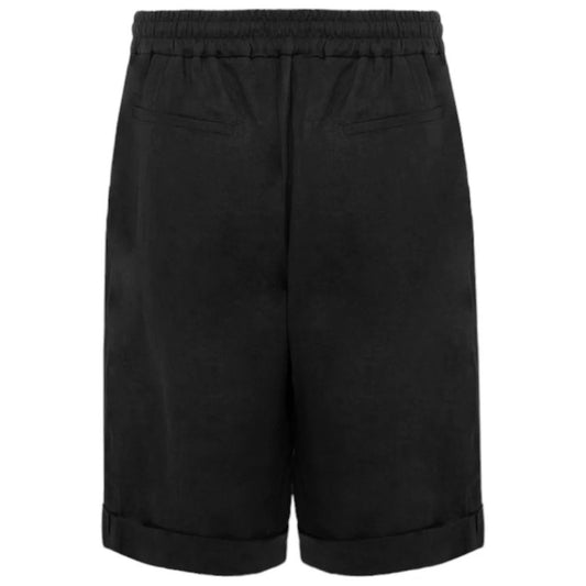 Alpha Studio – Schwarze Leinenshorts
