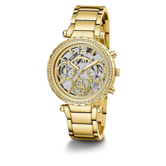 Guess Goldfarbene Edelstahluhr