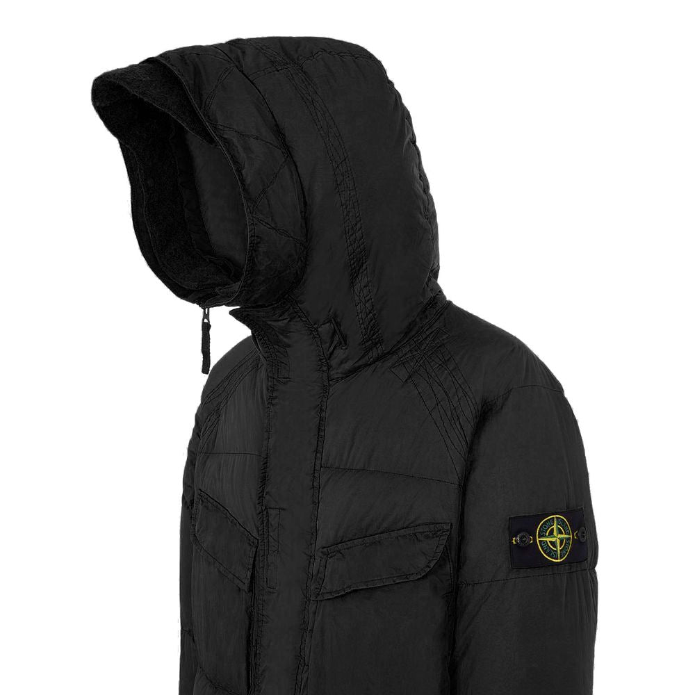 Stone Island Schwarze Nylonjacke für Herren