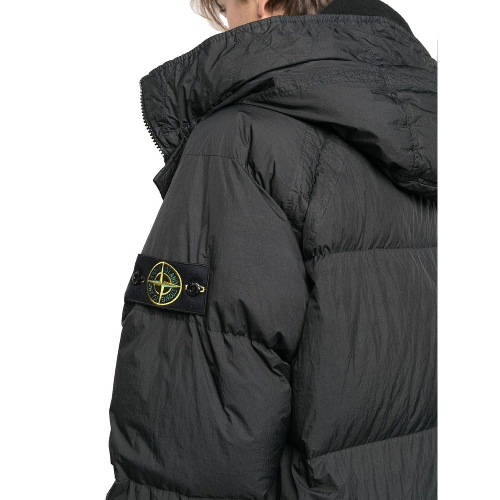 Stone Island Schwarze Nylonjacke für Herren