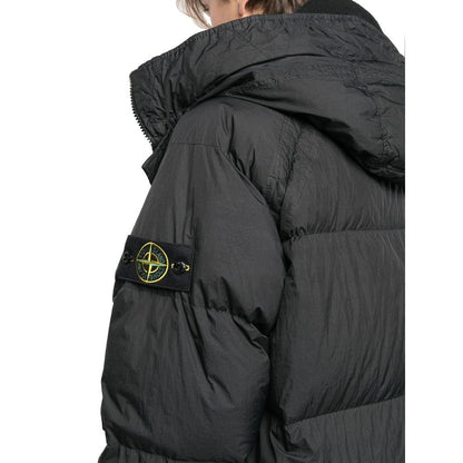 Stone Island Schwarze Nylonjacke für Herren