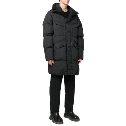 Stone Island Schwarze Nylonjacke für Herren