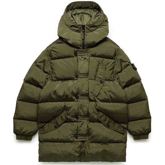 Stone Island – Grüner Nylonparka für Herren