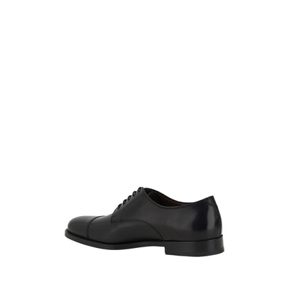 Fratelli Rossetti Black Calf Leather Bos Taurus Oxfords And Derbies