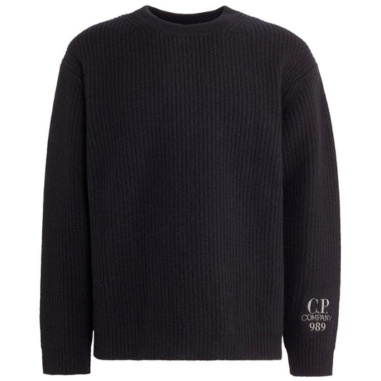 CP Company Schwarzer Wollpullover für Herren