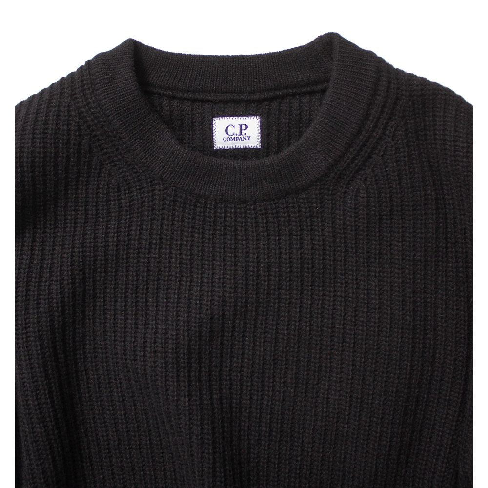 CP Company Schwarzer Wollpullover für Herren