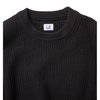CP Company Schwarzer Wollpullover für Herren