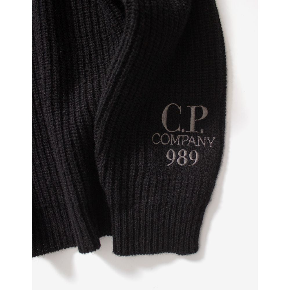 CP Company Schwarzer Wollpullover für Herren