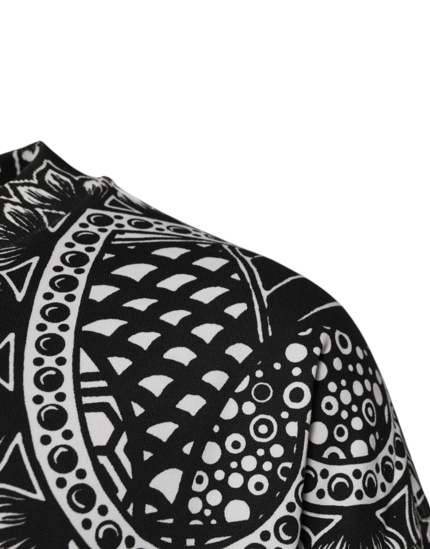 Dolce &amp; Gabbana Weiß Schwarz bedrucktes Baumwoll-Sweatshirt