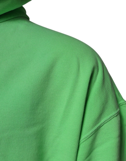 Dolce &amp; Gabbana Grüner Logo Kapuzenpullover Sweatshirt Pullover