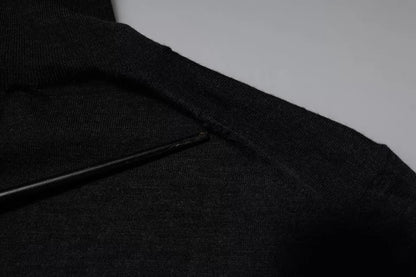 Dolce &amp; Gabbana – Schwarzer Rollkragenpullover aus Wolle