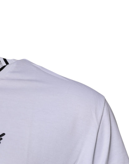 Dolce &amp; Gabbana – Weißes T-Shirt mit Herz-Jesu-Print