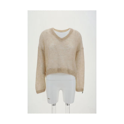 Beigefarbenes Mohair-Sweatshirt von Brunello Cucinelli