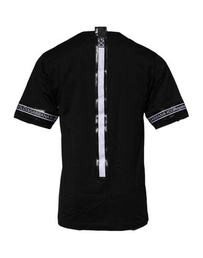 Dolce &amp; Gabbana – Schwarzes #DGMILLENNIALS-T-Shirt aus Baumwolle mit Rundhalsausschnitt