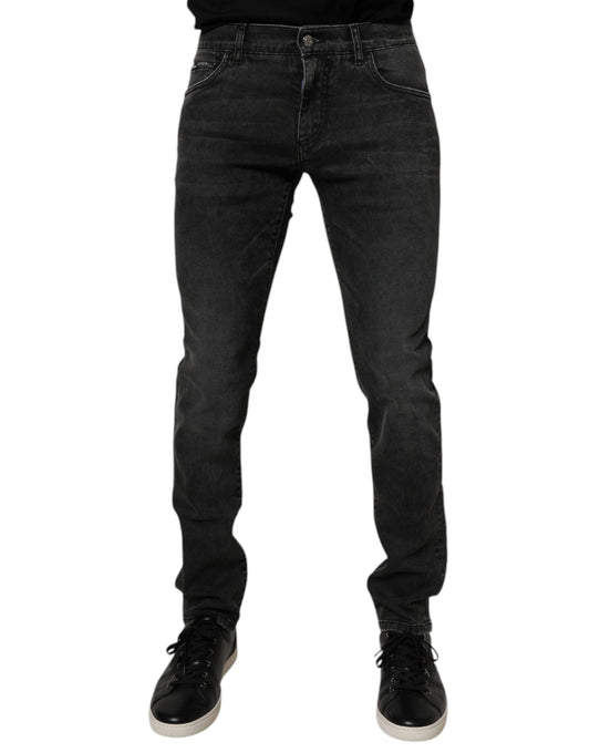 Dolce &amp; Gabbana Schwarze Skinny-Jeans aus Baumwollstretch für Herren