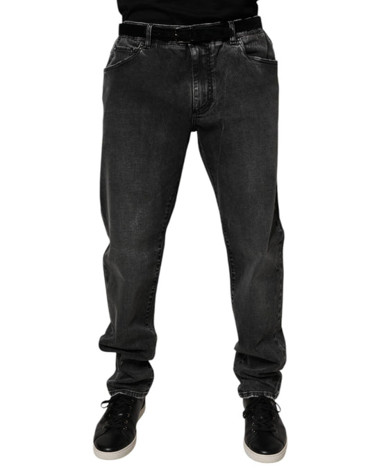 Dolce &amp; Gabbana Schwarze Skinny-Jeans aus Baumwollstretch für Herren