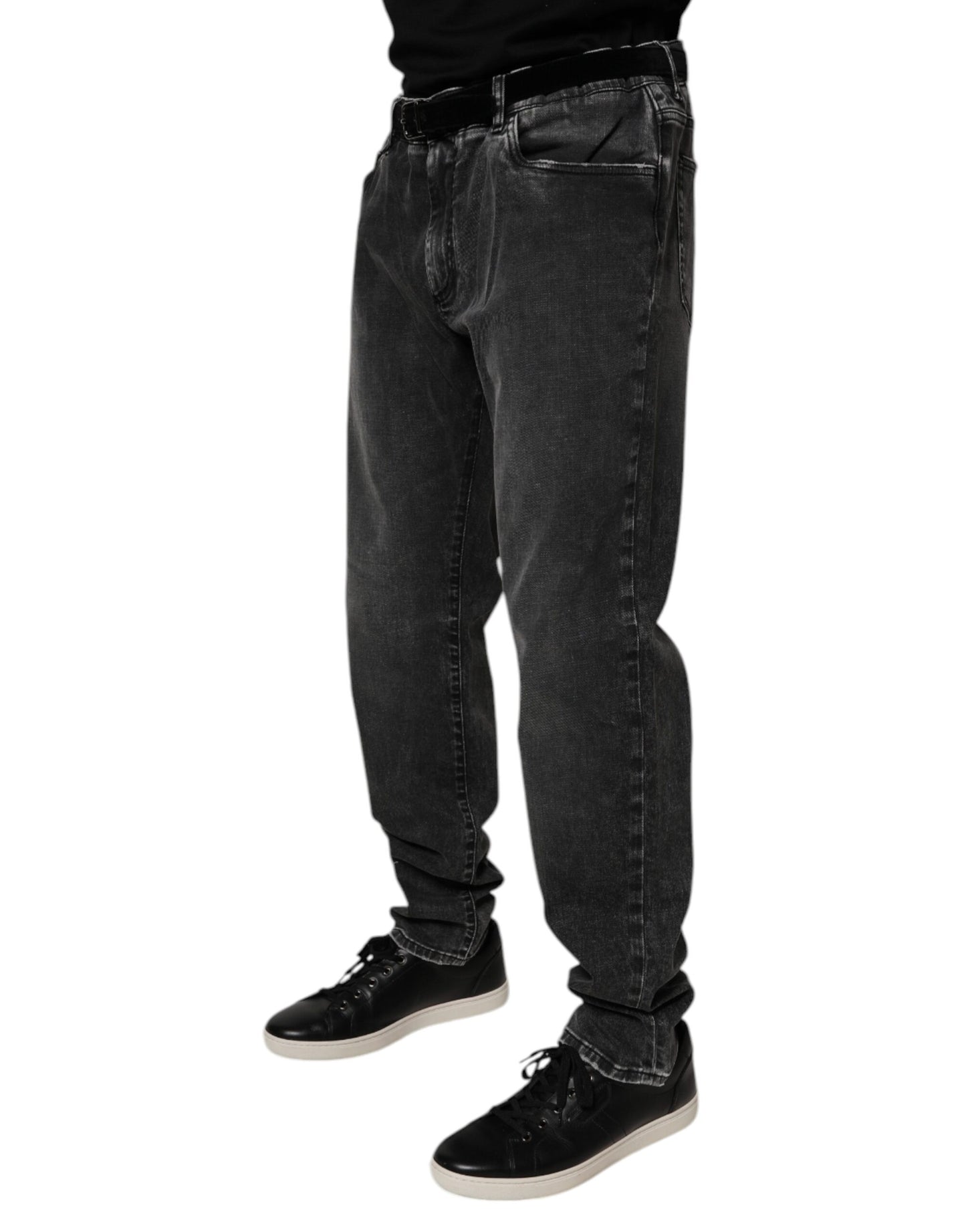 Dolce &amp; Gabbana Schwarze Skinny-Jeans aus Baumwollstretch für Herren
