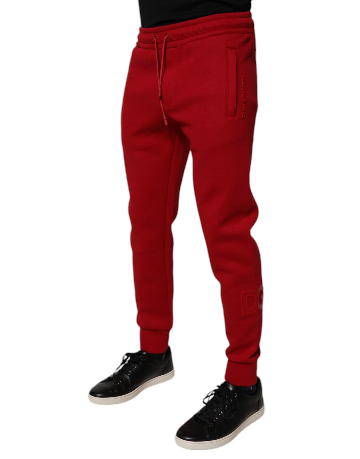 Dolce &amp; Gabbana Rote Jogginghose aus Baumwolle