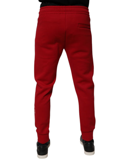 Dolce &amp; Gabbana Rote Jogginghose aus Baumwolle