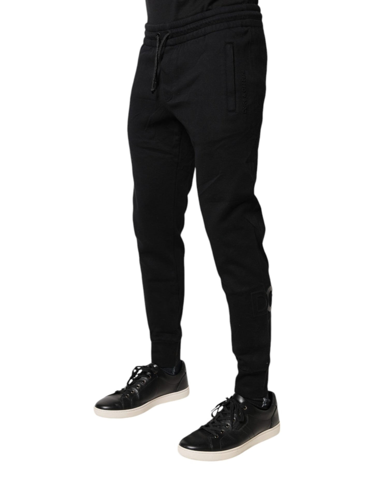 Dolce &amp; Gabbana – Schwarze Jogginghose aus Baumwolle