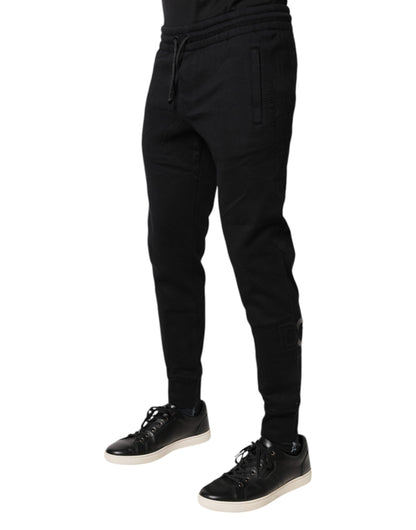Dolce &amp; Gabbana – Schwarze Jogginghose aus Baumwolle