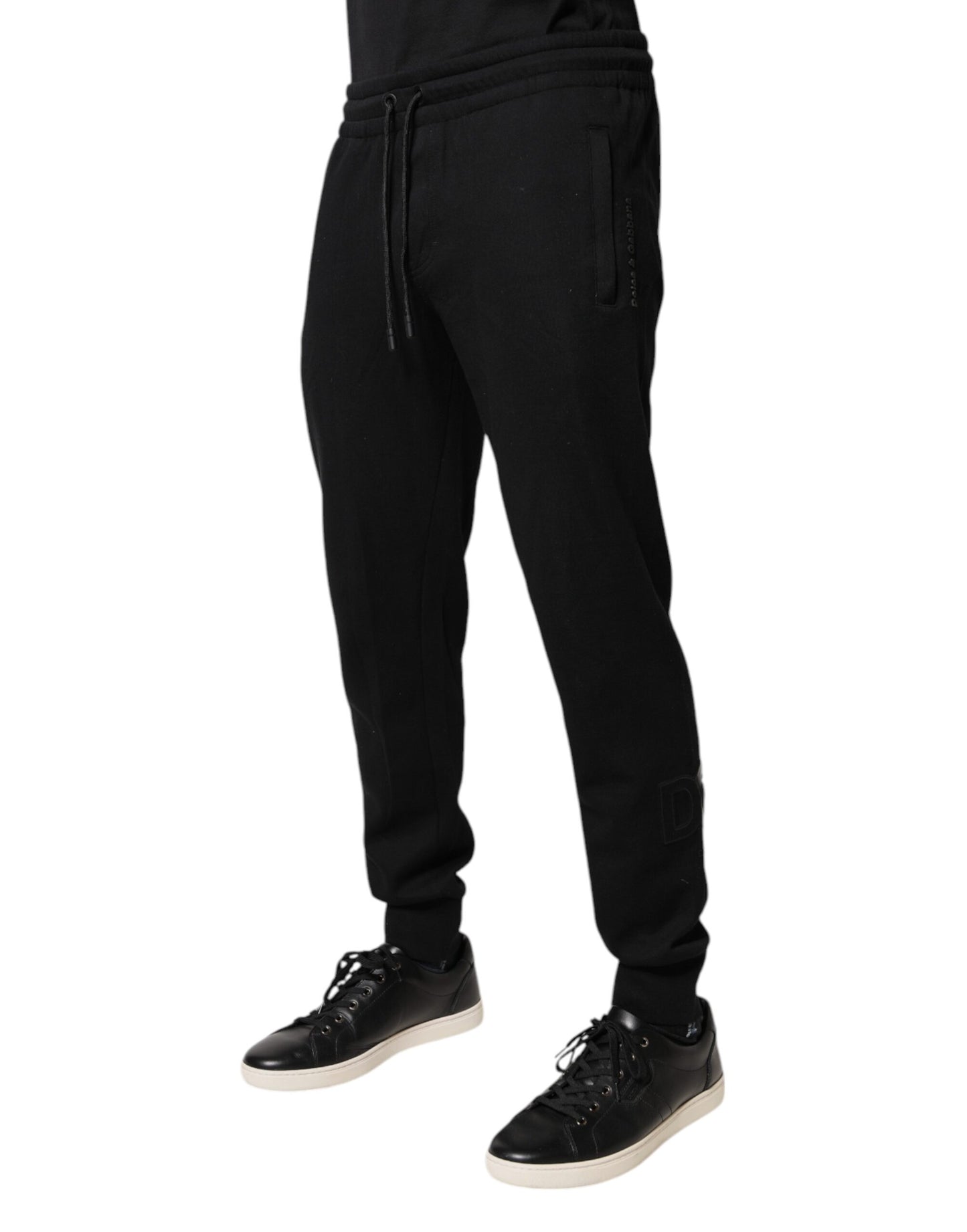 Dolce &amp; Gabbana – Schwarze Jogginghose aus Baumwolle