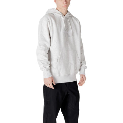 Calvin Klein Jeans Grauer Baumwoll-Kapuzenpullover