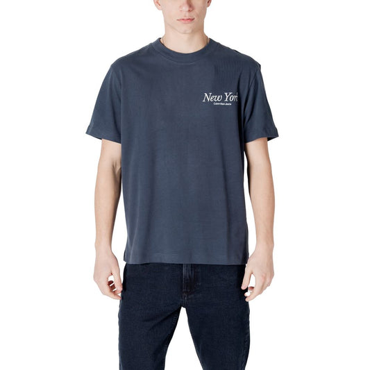 Calvin Klein Jeans – Blaues Baumwoll-T-Shirt