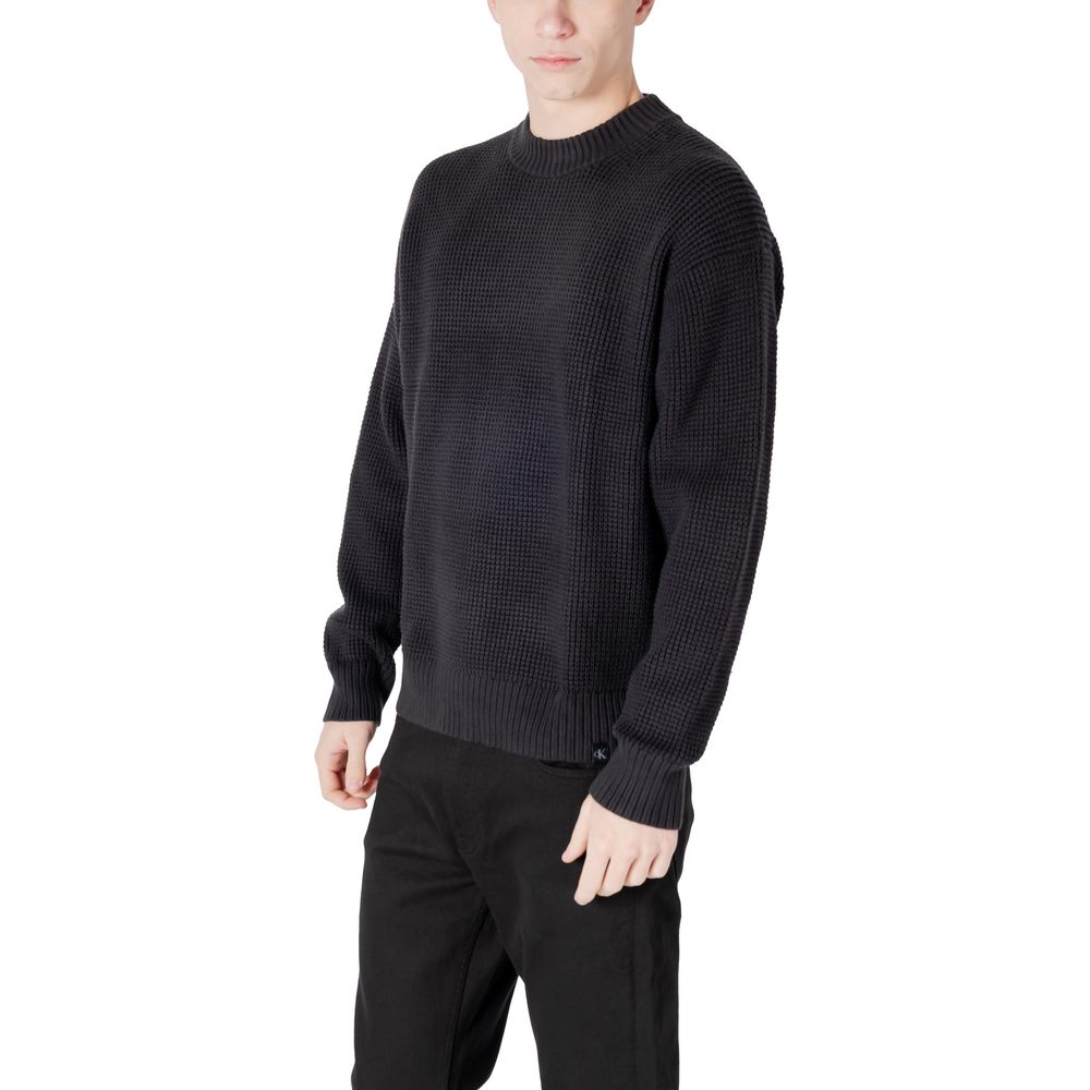 Calvin Klein Jeans – Schwarzer Pullover aus Bio-Baumwolle