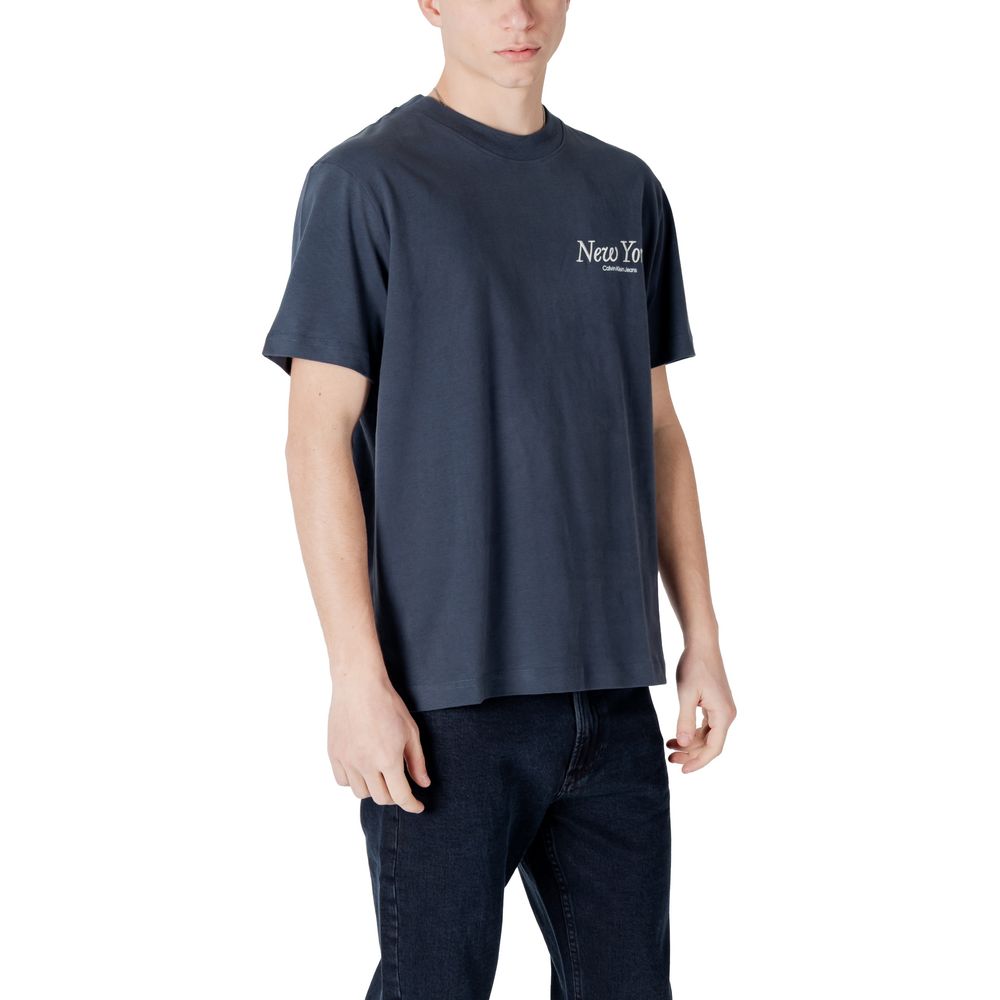 Calvin Klein Jeans – Blaues Baumwoll-T-Shirt