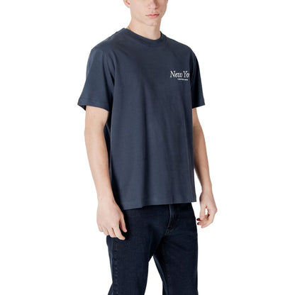 Calvin Klein Jeans – Blaues Baumwoll-T-Shirt