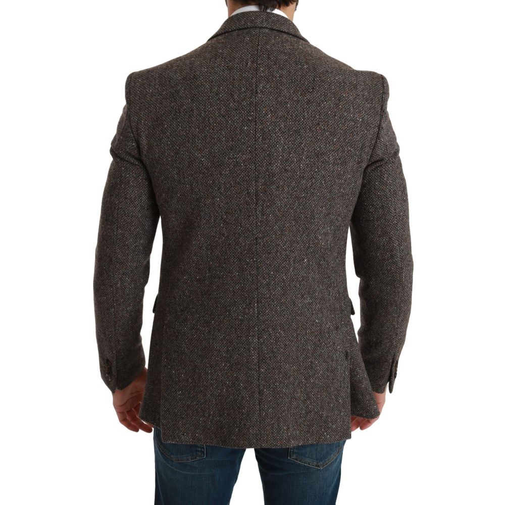 Dolce & Gabbana Brown Virgin Wool Blazer