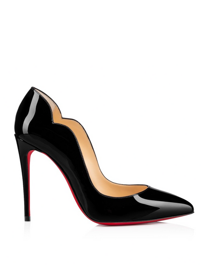 Christian Louboutin Hot Chick Pumps 100 aus schwarzem Lackleder